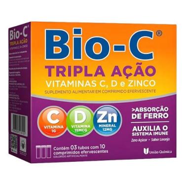 Imagem de Suplemento Bio-C Tripla Ação 30 Comprimidos - União Química