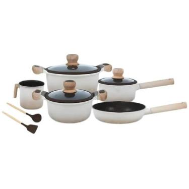 Imagem de Jogo de Panela 7 Peças Revestimento Cerâmica Antiaderente Indução - Ge