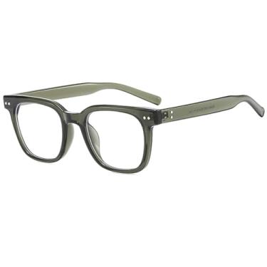 Imagem de Óculos de sol com proteção UV400 para homens e mulheres | Armação oval em formato de prego de arroz | Para dirigir e praticar esportes ao ar livre, verde militar