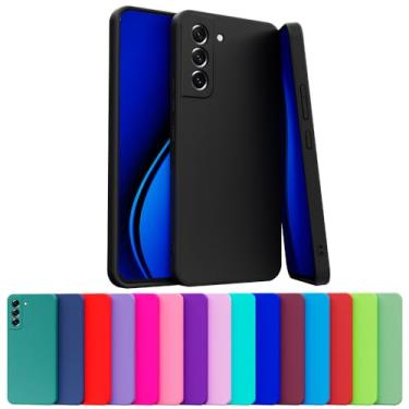 Imagem de Capa Capinha Case Compatível Samsung Galaxy S21 FE Silicone Aveludada Com Proteção De Câmera (VERDE MENTA)