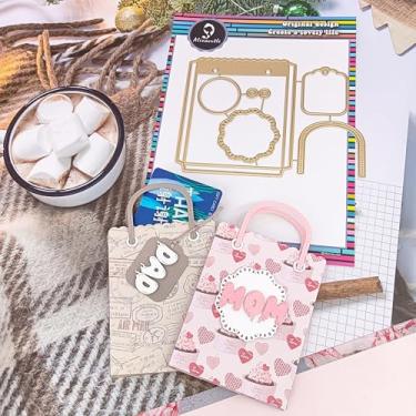 Imagem de Alinacutle 1 mini suporte de bolsa para corte de metal cortado para fazer cartões artesanais, álbuns, álbuns, papel, presente, decoração de férias, modelo feito à mão - alinacutle