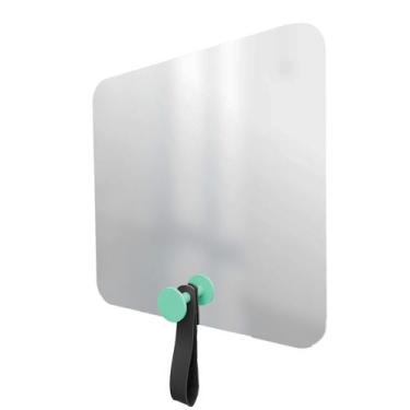 Imagem de Espelho Funcional Hook Verde Alça Preta 50x50 Cm Quadrado - e2g Design