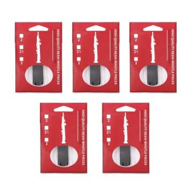 Imagem de Saxofone Soprano Reeds Força 2.5 Bb Resina Sax Soprano Reeds para Prática Diária Stage Concert Músicos Profissionais Iniciantes 5 Pack (Preto)
