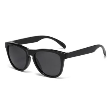 Imagem de Óculos de sol retrô masculino para atividades ao ar livre, óculos de sol com proteção UV400, tendência da moda, gradiente, espelhado, feminino, viagem (preto e cinza)