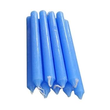 Imagem de Vela Azul Claro Palito Comum - 50 Unidades
