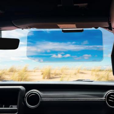 Imagem de BESTAOO Extensão de viseira de sol lado do passageiro para Jeep Wrangler JL JLU 4XE JT 2018-2025, extensor de viseira de carro ajustável, lente polarizada, viseira antirreflexo para condução segura