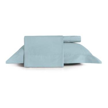 Imagem de Jogo de Cama Solteiro King 3 Peças Altenburg Algodão Lux 200 Fios Azul