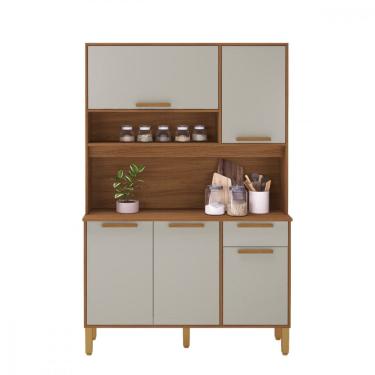 Imagem de Cozinha Compacta Sintra 120 Freijó com Off White Indekes