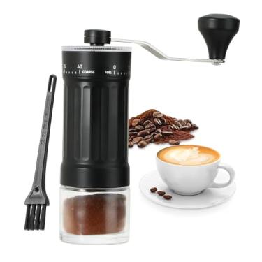 Imagem de Kssiaz Moedor de café manual, máquina de café com capacidade de 25 g com 40 configurações externas ajustáveis, moedor cônico de cerâmica para café expresso, moedor de café expresso portátil para casa