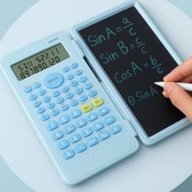 Imagem de Calculadora Científica Multifuncional com Bloco de Notas Digital – Tela LCD Touch para Anotações, Funções Científicas Completas, Compacta e Dobrável – Ideal para Estudantes, Professores e Escritório