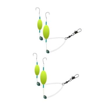 Imagem de rockible 2x Pompano Rigs para pesca de surfe, água salgada Premium, prático, resistente e de alto desempenho com boias Pompano