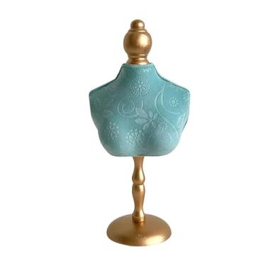Imagem de Wzmzjy Suporte para Busto de Colar, Manequim de Costureira Feminina, Quarto, Presente para Mulheres, Decoração de Negócios, Loja, Casa, Organizador de Joias, com Base Alta, 16cmx36cm