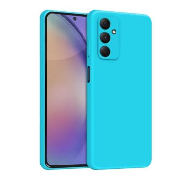 Imagem de Capa Capinha Compatível Samsung S23 Aveludado Premium Proteção Camera (AZUL PISCINA)