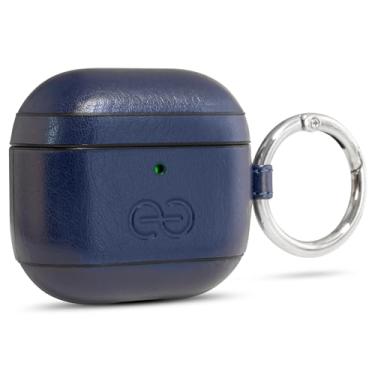 Imagem de Capa Dreem Om com Chaveiro Compatível com AirPods 4, Case Protetor em Peça Única com Casca Rígida e Couro Vegano de Luxo