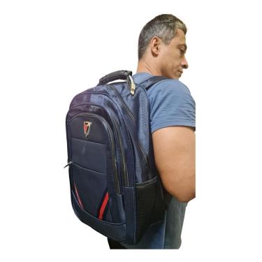 Imagem de Mochila C/Alça Cabo De Aço Grande Unissex Notebook Azul