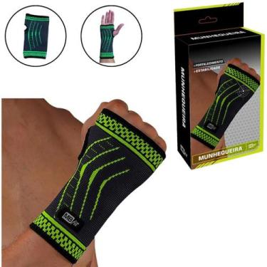Imagem de Par Munhequeira Pulso Tendinite Ortese Ortopedica Ajustável Compressão