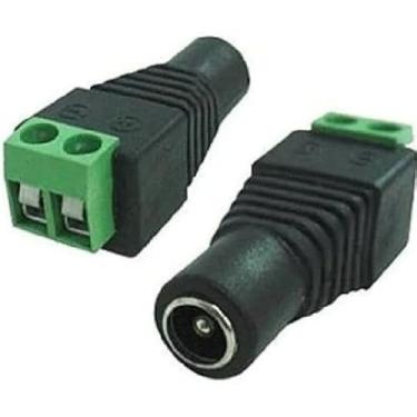 Imagem de Kit 5 Conector Plug Adaptador Borne X P4 Femea Cftv Fita Led
