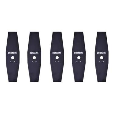 Imagem de 5 Facas Lâmina Roçadeira 2 Pontas 300Mm Furo 1Pol 25,4Mm 2Mm - Nakasak