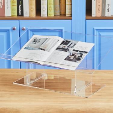 Imagem de CroBlissful Pódio de mesa de acrílico transparente 59 cm L x 25 cm A x 35 cm D Púlpito de mesa removível montado para escritório