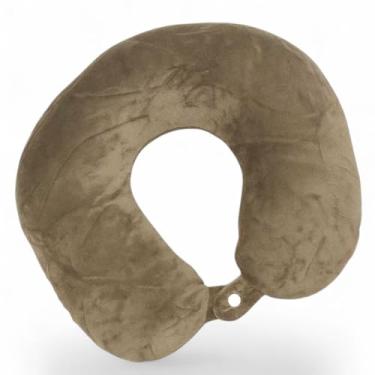 Imagem de Almofada de Pescoço Travesseiro Cervical Ergonômico para Viagem Micropartículas Descanso (Cinza)