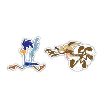 Imagem de Elektroplate Decalques dinâmicos oficialmente licenciados Looney Tunes Wile E. Coyote & Road Runner | Adesivos de vinil premium para todos os climas para carro, garrafa de água, laptop, telefone |