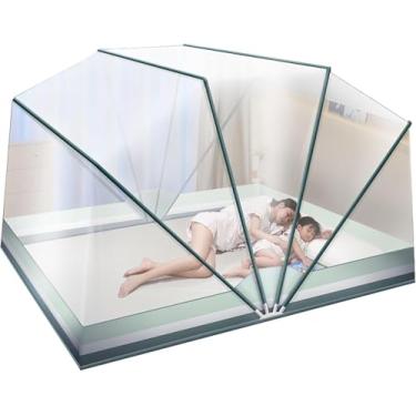 Imagem de Cama De Rede Mosquiteira Dobrável Portátil Para Acampamento Barraca De Mosquito Portátil Para Viagem Em Casa Ti Dobrável Para Crianças Adulto, G, 135 * 190CM