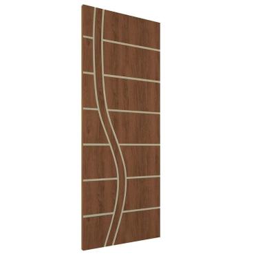 Imagem de Kit 3 Portas De Madeira Frisada U.v 210cm X 80cm - R70ss Imbuia