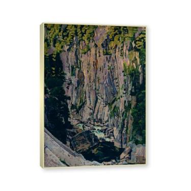 Imagem de Moldura de champanhe. Pinturas a óleo famosas, (sem título 22) de Ferdinand Hodler, reprodução impressa em tela, arte de cenário para decoração de sala de estar. 50 x 70 cm - 19,6 x 27,5 pol