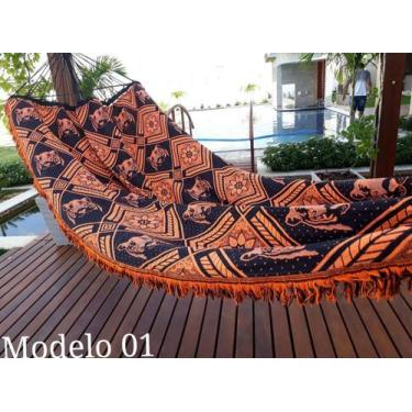 Imagem de Rede de Dormir Descanso Indiana Casal Gigante Com Estampas diferentes 