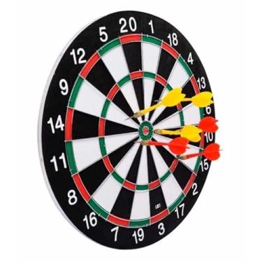 Imagem de Jogo de Dardos Profissional Dupla Face 6 Dardos Alvo Grande