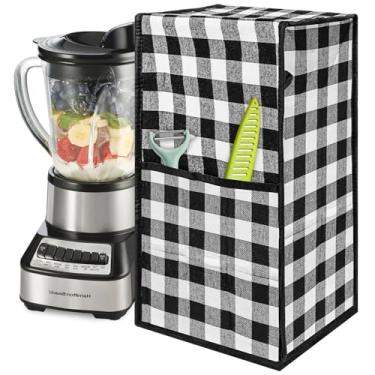 Imagem de Linkidea Capa de liquidificador, capa de liquidificador à prova de poeira para casa, uso na cozinha, capa de liquidificador isolada com compartimento, tamanho exato compatível com Hamilton Beach 54221