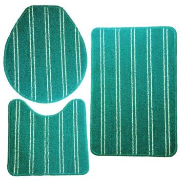 Imagem de Tapete Banheiro Antiderrapante Kit 3 Peças Excelente Produto Luxo - Sl