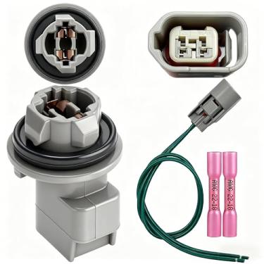 Imagem de Suporte de lâmpada automotiva com chicote de fiação soquete para luz de reserva/luz de matrícula/marcador lateral/luz de seta AL8Z13411B & 1U2Z14S411BEA compatível com Ford F-150(24-01)/Escape(12-05