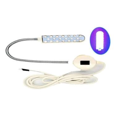 Imagem de Luminária 20 Lâmpada De Led Luz Negra Neon Flexível Costura