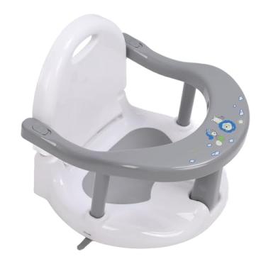 Imagem de Zhjvihx Cadeira de Chuveiro Infantil, Banheiro de Plástico Infantil, Design Dobrável, Anti -para o Chuveiro (Cinza)