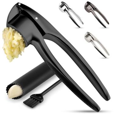 Imagem de Espremedor de alho premium ZK - Descascador e pincel de silicone - Médio - Preto