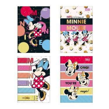 Imagem de Caderno brochura capa dura 1/4 80 fls Minnie Tilibra