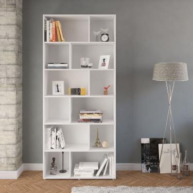 Imagem de Estante Xangai 12 Nichos Assimétricos Branco Politorno Móveis