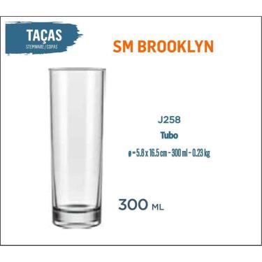 Imagem de 12 Copos Brooklyn 300Ml Cerveja Refrigerante Suco Batida