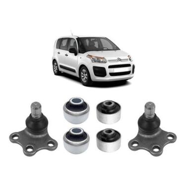Imagem de Kit 4 Bucha 2 Pivô Bandeja Dianteira C3 Picasso 4 15 2016