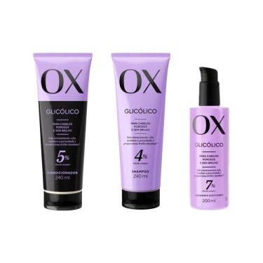 Imagem de Kit Ox Glicolico Cond 240Ml+Shamp 240Ml + Acidificante 200Ml