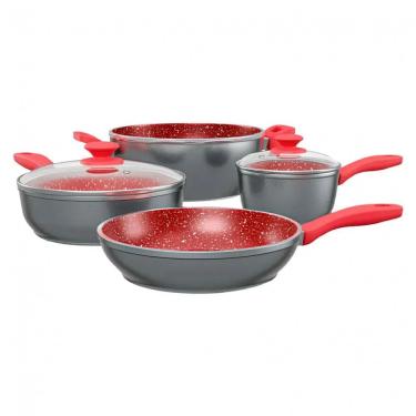 Imagem de Jogo de Panelas Philco Aluminio Antiaderente Redstone 4 Pecas PKT407