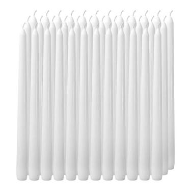 Imagem de Velas cónicas Candlesee blancas de 25 cm, paquete de 36