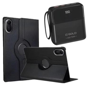 Imagem de Capa Giratoria P/tablet Redmi Pad 2 + Power Bank 10mil Mah 4 em 1 - ge