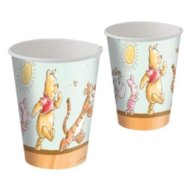 Imagem de Copo Papel 200Ml Ursinho Pooh - Embalagem com 8 unidades.