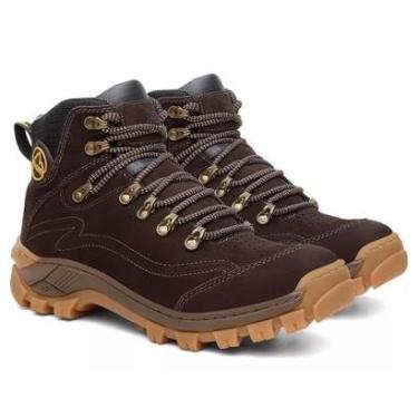 Imagem de Bota Masculina Adventure Couro Premium com Solado de Alta Tração e Visual Moderno-Masculino