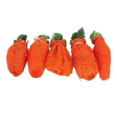 Imagem de Yctze Brinquedos para Mastigar Cenoura Bucha de Coelho - Brinquedos de Mastigar Resistentes para Moagem de Dentes Naturais e Mordidas para Coelhos, Hamsters e Porquinhos-da-índia (L)