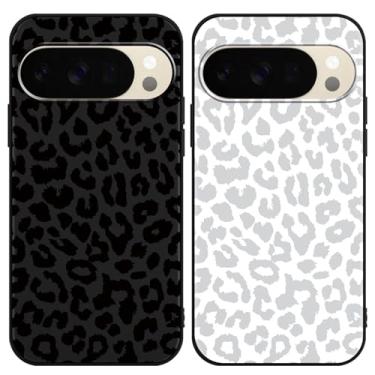 Imagem de RUMDEY Pacote com 2 capas fofas com estampa de guepardo para Google Pixel 10 Pro de 6,3 polegadas, capas luxuosas com design de estampa de leopardo de silicone macio fino TPU à prova de choque para