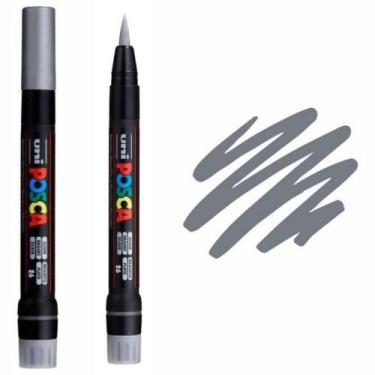 Imagem de Caneta Posca 350 Brush Pen Prata