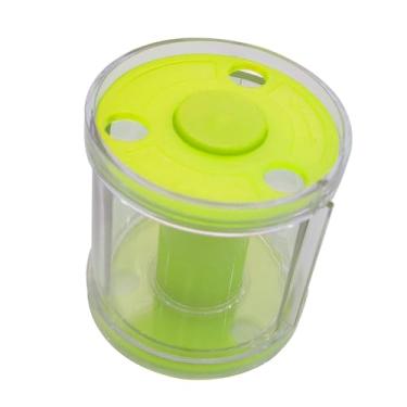 Imagem de UGPLM Enrolador de fitas de ginástica rítmica, estojo de armazenamento de fitas de dança, equipamento de ginástica espaçoso para treinamento de competição, Verde Fluorescente